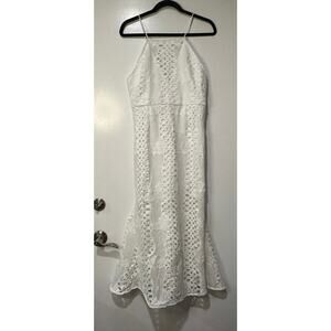 Endless Rose White Lace Midi Dress Size Large NWT Revolve Mermaid Fit